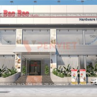 Thiết kế mặt tiền showroom nội thất Anh Quốc- Long An